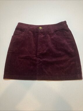 Forever 21 Corduroy Mini Skirt in Deep Burgundy size small